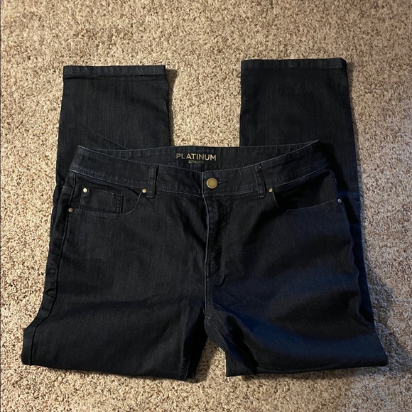 Chico's Black Wash Denim Jeans size 8 inseam 25 new - Picture 3 of 4